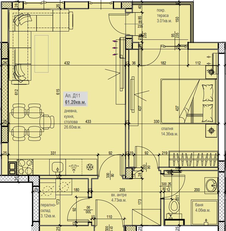 За продажба в Пловдив двустаен Кючук Париж ID 2108283