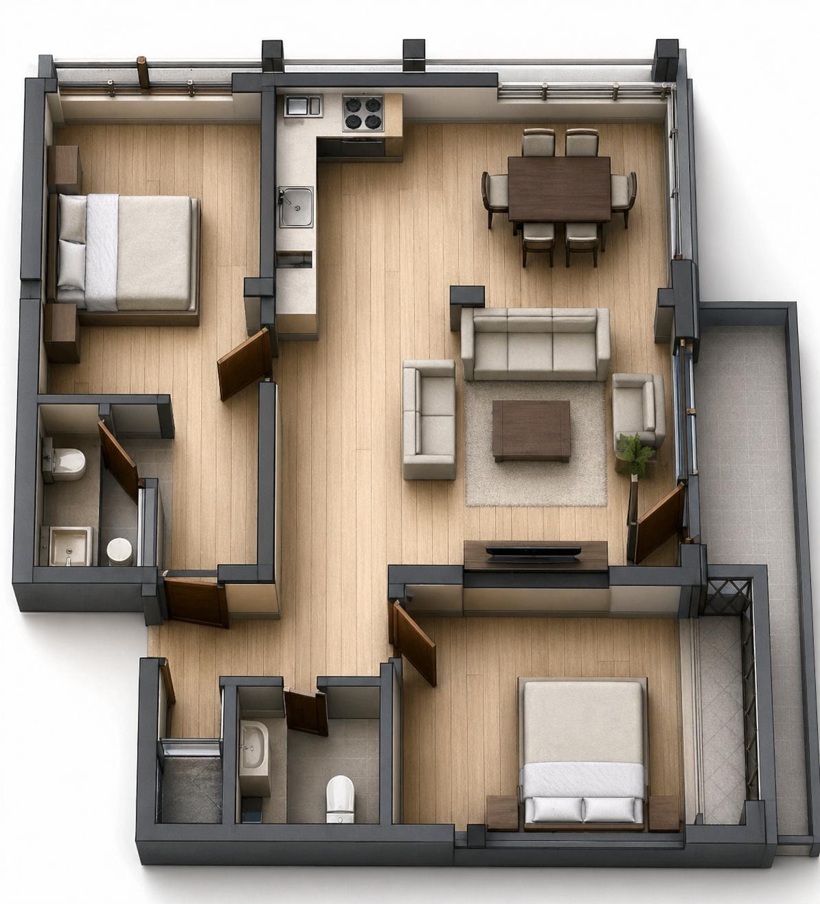 Тристаен апартамент за продажба в кв. Кършияка